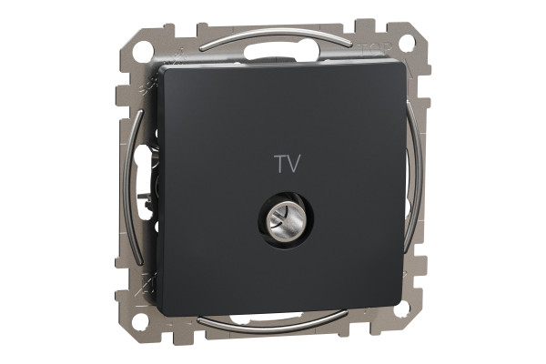 Розетка TV кінцева, 4дБ, Чорний, Sedna Design SDD114471