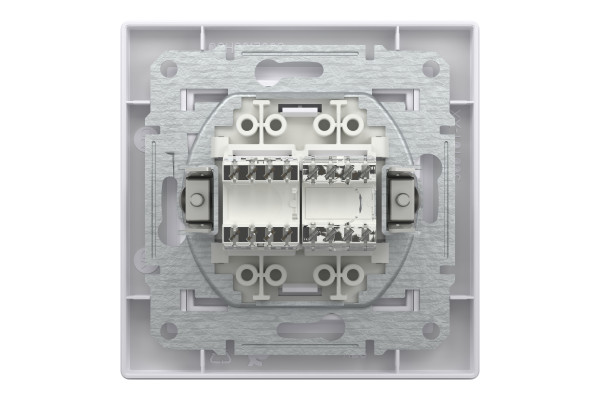 РОЗЕТКА КОМП'ЮТЕРНА RJ45 КАТ. 5Е І ТЕЛЕФОННА РОЗЕТКА RJ12 БІЛА ASFORA, EPH4900121