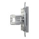 Розетка комп'ютерна, RJ45, кат.6, UTP, подвійна, Сталь, Asfora, EPH4800162