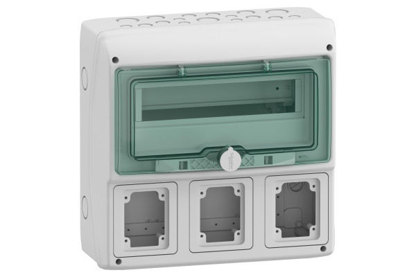 Щит MUREVA для промислових роз'ємів, 335х340х160, 12+1мод. Schneider Electric 13180