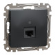 Комп'ютерна розетка RJ45, кат. 6, неекр. UTP, Чорний, Sedna Design SDD114461
