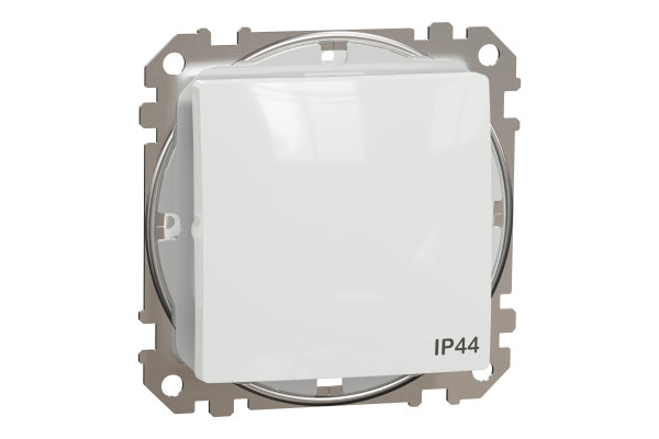 Одноклавішний перехресний перемикач IP44, 10А-250В, Білий, Sedna Design SDD211107