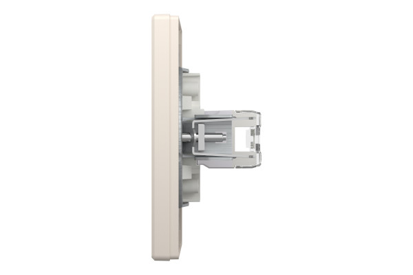 Розетка комп'ютерна, RJ45, кат.6, UTP, Кремова, Asfora EPH4700123