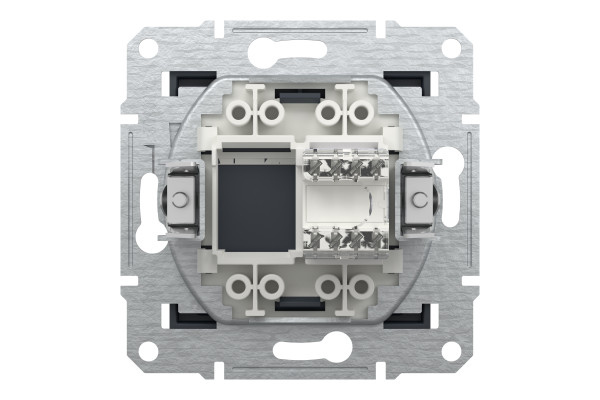 Розетка комп'ютерна, RJ45, кат.5е, STP, Антрацит, Asfora, EPH5000171
