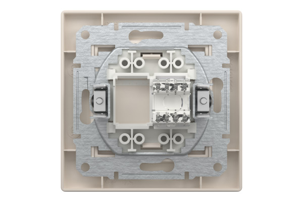 Розетка комп'ютерна, RJ45, кат.6, UTP, Кремова, Asfora EPH4700123