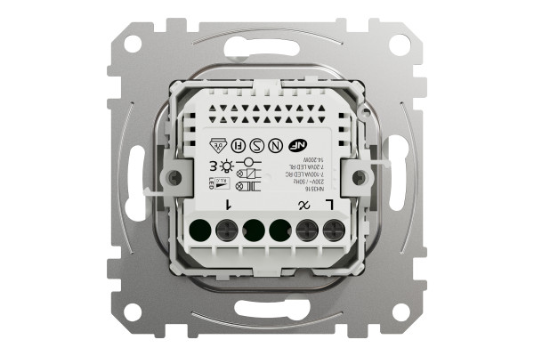 Світлорегулятор поворотний LED, 230В, 100Вт, Білий, Sedna Design SDD111502