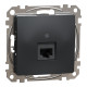 Комп'ютерна розетка RJ45, кат. 5e, неекр. UTP, Чорний, Sedna Design SDD114451