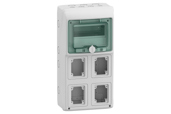 Щит MUREVA для промислових роз'ємів, 460х236х160, 8мод. Schneider Electric 13179