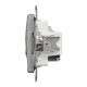 Комп'ютерна розетка RJ45+TV, кат. 6, неекр. UTP, Алюміній, Sedna Design SDD113469T