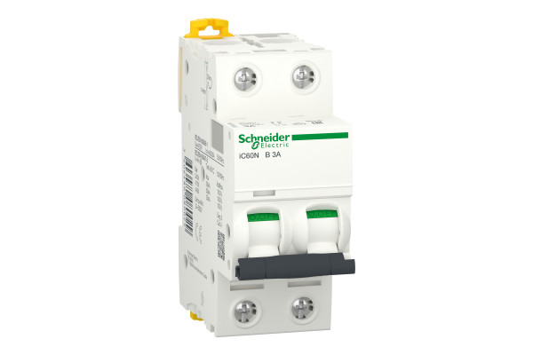 Автоматичний вимикач iC60N 2P 3A B Schneider Electric A9F73203