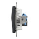 Комп'ютерна розетка RJ45, кат. 6, неекр. UTP, Чорний, Sedna Design SDD114461