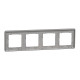 Рамка 4-постова, Чорне скло, Sedna Elements SDD361804