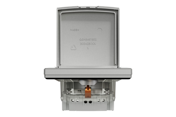 Розетка з заземленням, з кришкою та шторками, IP44, Алюміній, Asfora, EPH3100361