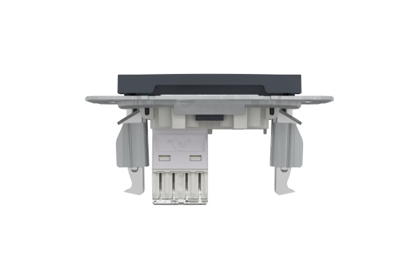 Розетка комп'ютерна, RJ45, кат.5е, STP, Антрацит, Asfora, EPH5000171