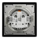 Розетка з заземленням, з кришкою та шторками, IP44, Алюміній, Asfora, EPH3100361