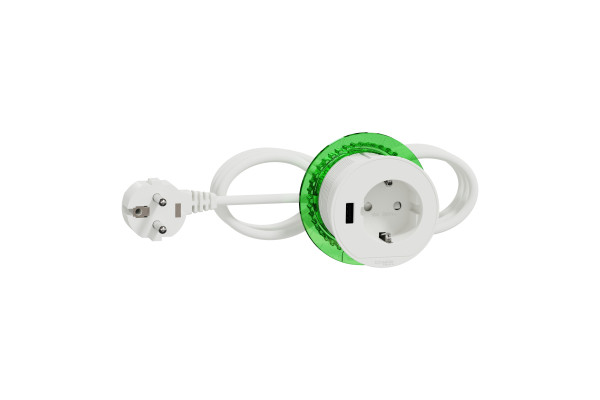 Розетка в стіл 220в з USB тип А, білий, Schneider Electric INS44004