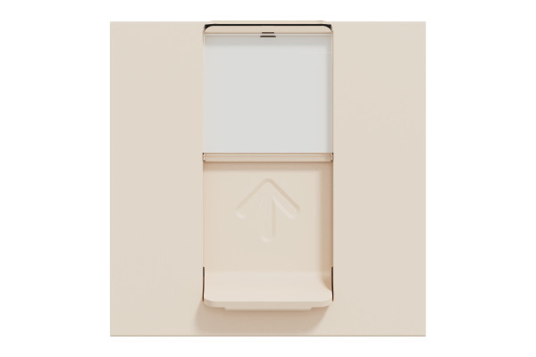 Розетка комп'ютерна RJ45, одинарна, кат.6 UTP, 2 модуля, бежевий, Unica NEW NU341544