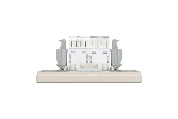 РОЗЕТКА КОМП'ЮТЕРНА RJ45 КАТ. 5Е І ТЕЛЕФОННА РОЗЕТКА RJ12 КРЕМ ASFORA, EPH4900123