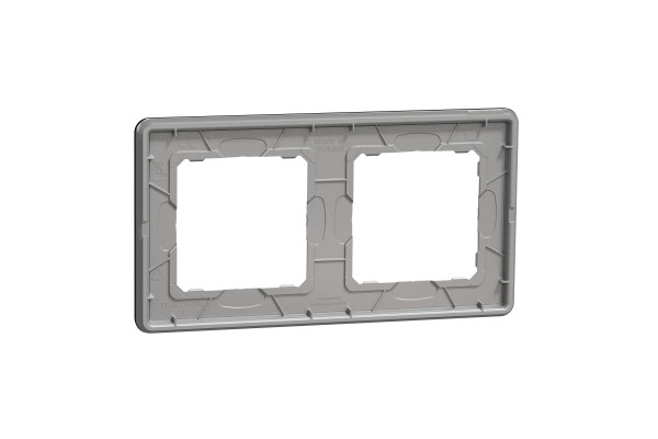 Рамка 2-постова, Чорне скло, Sedna Elements SDD361802