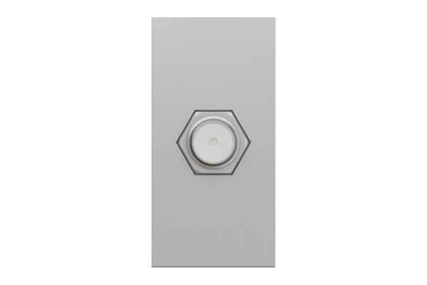 Розетка Coaxial F-type, 1 модуль алюм, NU346830