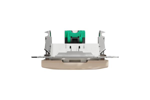 Комп'ютерна розетка RJ45, кат. 5e, неекр. UTP, Бежевий, Sedna Design SDD112451