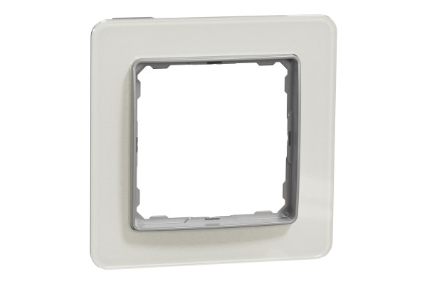 Рамка 1-постова, Біле скло, Sedna Elements SDD360801
