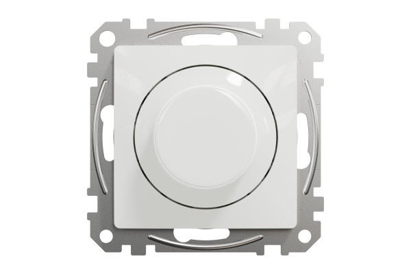 Світлорегулятор поворотний LED, 230В, 100Вт, Білий, Sedna Design SDD111502