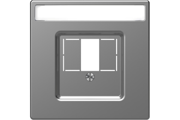 Центральна плата до TAE/Audio/USB з полем для надпису, Нержавіючая сталь, пластик, D-Life Merten MTN4250-6036
