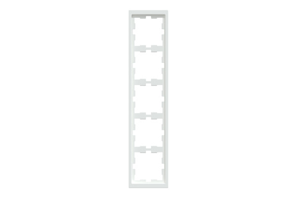 Рамка 5 постова, Білий лотос, пластик, D-Life Merten MTN4050-6535