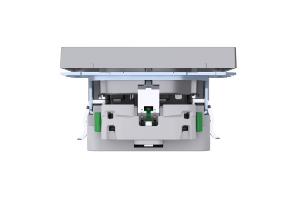 Розетка силова 2К+З, 16А, з USB 3A, тип А+C, гвинт.затиск, шторки, Нержавіюча сталь, пластик, D-Life Merten MTN2367-6036