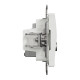 Комп'ютерна розетка RJ45+TV, кат. 6, неекр. UTP, Білий, Sedna Design SDD111469T