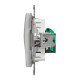 Комп'ютерна розетка RJ45, кат. 5e, неекр. UTP, Алюміній, Sedna Design SDD113451