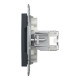 Розетка комп'ютерна, RJ45, кат.5е, STP, Антрацит, Asfora, EPH5000171