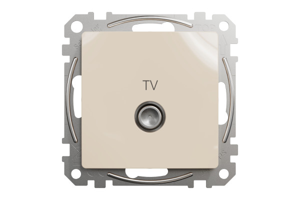 Розетка TV кінцева, 4дБ, Бежевий, Sedna Design SDD112471