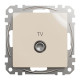 Розетка TV кінцева, 4дБ, Бежевий, Sedna Design SDD112471