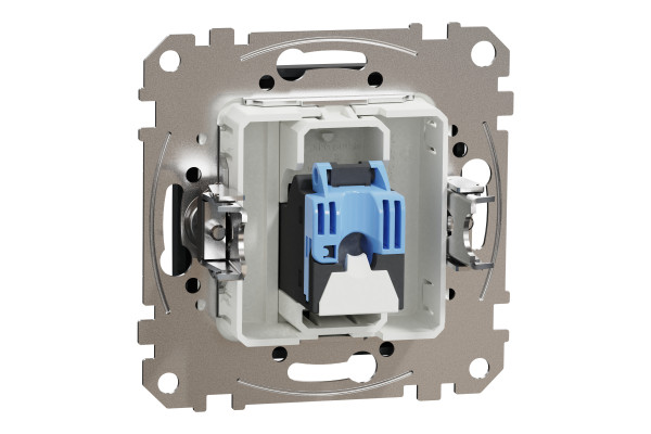 Комп'ютерна розетка RJ45, кат. 6, неекр. UTP, Чорний, Sedna Design SDD114461