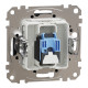 Комп'ютерна розетка RJ45, кат. 6, неекр. UTP, Чорний, Sedna Design SDD114461