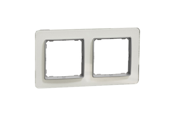 Рамка 2-постова, Біле скло, Sedna Elements SDD360802