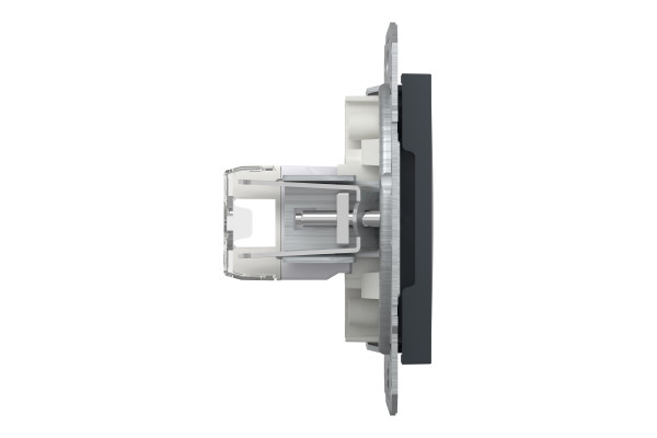 Розетка комп'ютерна, RJ45, кат.5е, STP, Антрацит, Asfora, EPH5000171