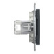 Розетка комп'ютерна, RJ45, кат.5е, STP, Антрацит, Asfora, EPH5000171