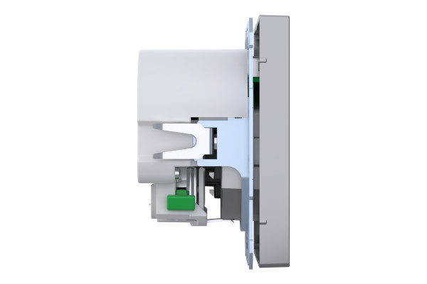 Розетка силова 2К+З, 16А, з USB 3A, тип А+C, гвинт.затиск, шторки, Нержавіюча сталь, пластик, D-Life Merten MTN2367-6036