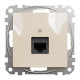 Комп'ютерна розетка RJ45, кат. 5e, неекр. UTP, Бежевий, Sedna Design SDD112451
