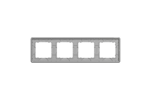 Рамка 4-постова, Чорне скло, Sedna Elements SDD361804