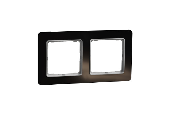 Рамка 2-постова, Чорне скло, Sedna Elements SDD361802