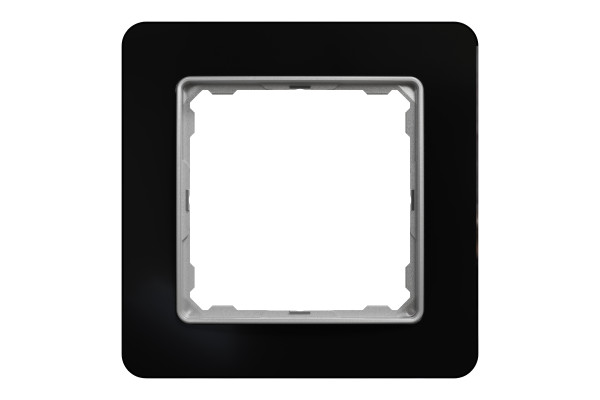 Рамка 1-постова, Чорне скло, Sedna Elements SDD361801
