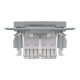 Розетка комп'ютерна, RJ45, кат.6, UTP, подвійна, Сталь, Asfora, EPH4800162