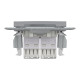 Розетка комп'ютерна, RJ45, кат.5е, UTP, подвійна, Сталь, Asfora, EPH4400162