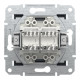 Розетка комп'ютерна, RJ45, кат.6, UTP, подвійна, Антрацит, Asfora, EPH4800171