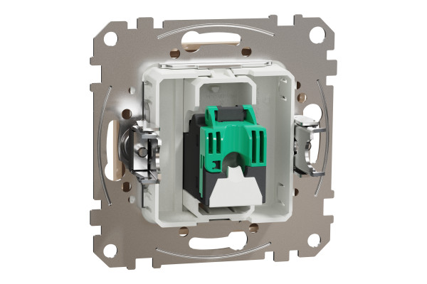 Комп'ютерна розетка RJ45, кат. 5e, неекр. UTP, Бежевий, Sedna Design SDD112451