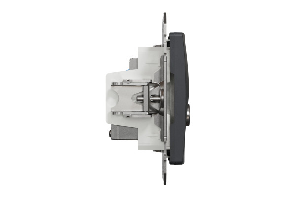 Комп'ютерна розетка RJ45+TV, кат. 6, неекр. UTP, Чорний, Sedna Design SDD114469T